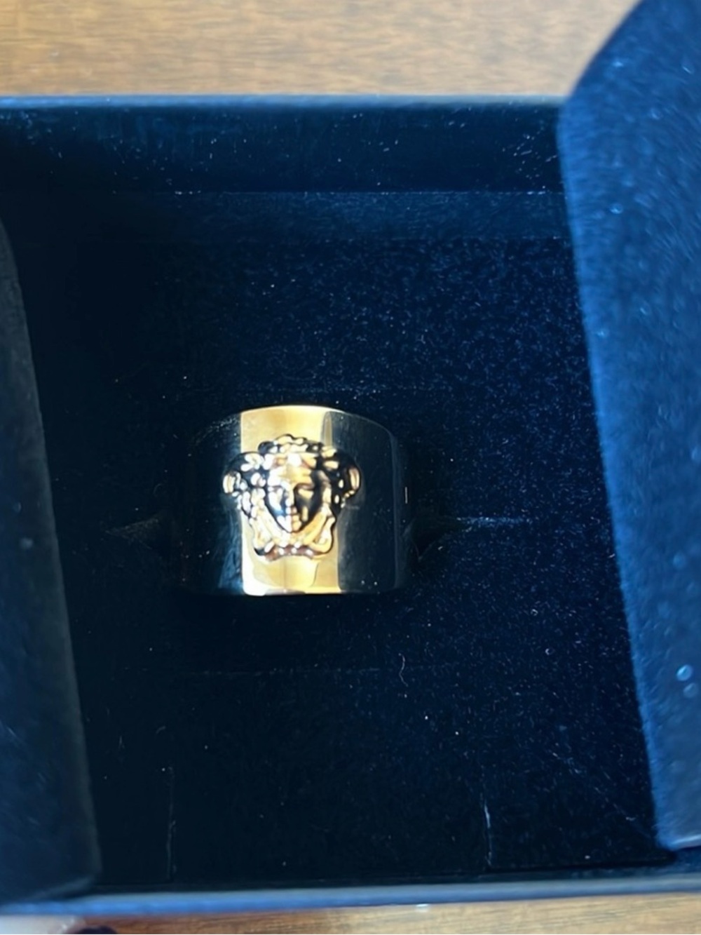 Versace Gold Medusa Wide Band Ring - Picture 2 of 2